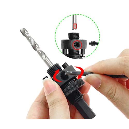 6 Inch Hole Saw with Heavy Duty Arbor, 1.2 Inch Cutting Depth HSS Bi-Metal Hole Drilling Cutter for Smoothly Cutting in Wood Cornhole Boards Plastic Drywall & Thin Metal