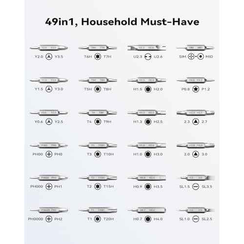 49-in-1 Small Screwdriver Set, [Super Durable] Tiny Torx Screwdriver Fits All Ring Doorbell, Precision Magnetic Mini Repair Tool Kit for Watch, Laptop, Eyeglass, Camera, Men Gift Screw Driver