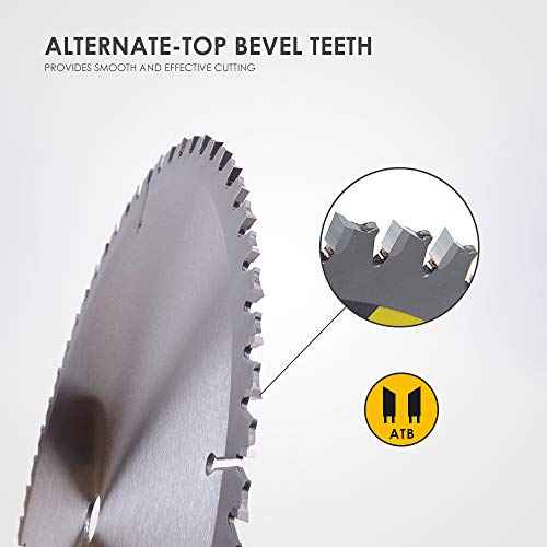 Luckyway 7-1/4 Inch Circular Saw Blade 60T Finish with 5/8 Inch Arbor TCT (Tungsten Carbide Tipped) Saw Blade for Cutting Wood