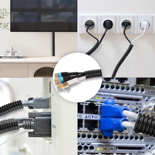 YesBes 120 ft Black Split Wire Loom 1/2 Inch Conduit for Electrical & Automotive