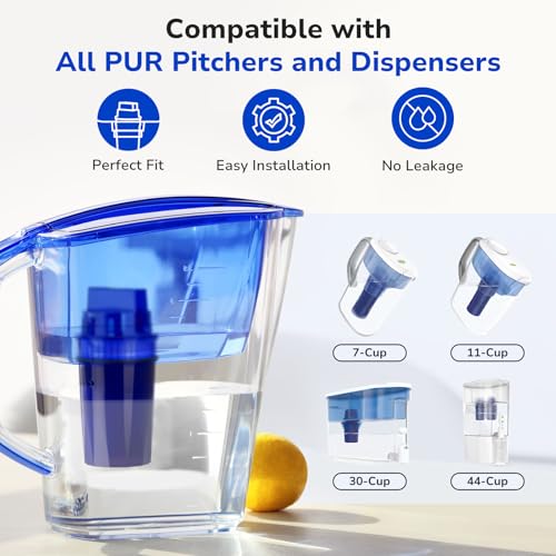 Fil-Fresh 4-Pack NSF Certified Water Filter Replacements for PUR Pitchers – PPF900Z Compatible