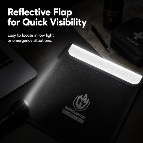 Andyer Black Fireproof Waterproof Document Bag Set (4 Sizes) - Fire Safe Storage