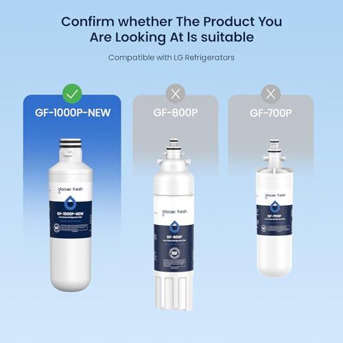 GLACIER FRESH 3+3 Pack Refrigerator Water & Air Filter Replacement Set – LT1000PC & LT120F Compatible