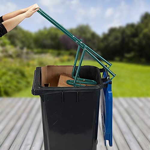Relaxdays Manual Rubbish Press for 60-240 L Wheelie Bins – Steel Waste Compactor