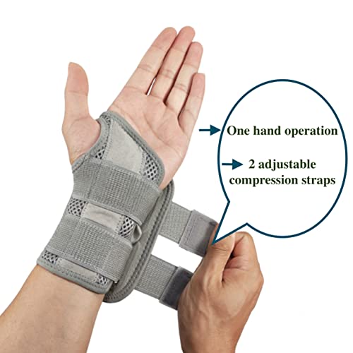 Wrist Brace for Carpal Tunnel Relief Night Support, Hand Brace with 2 Stays for Women Men, Adjustable Wrist Support Splint for Right Left Hands for Tendonitis, Arthritis, Sprains