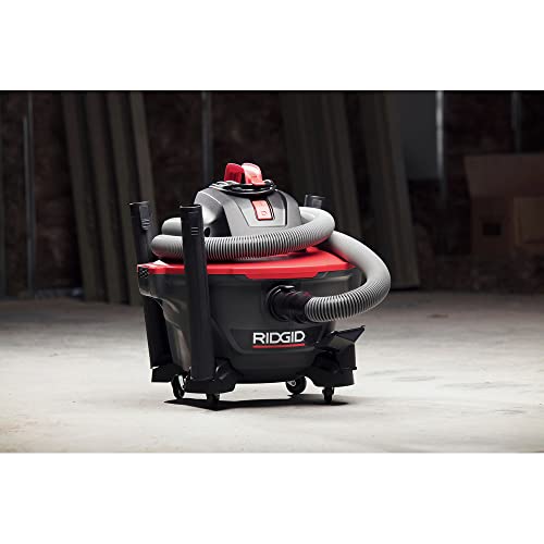 RIDGID RT0600 NXT 6-Gallon Wet Dry Shop Vacuum with Casters, 4.25 Peak HP, Pro Locking Hose - Vacuum Cleaner