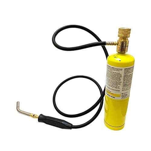 Appli Parts APHT-3W Single Burner Hand Torch with 5 ft Hose and Handle for Soldering Welding and brazing with map or Propane Fuel for HVAC and Plumbing