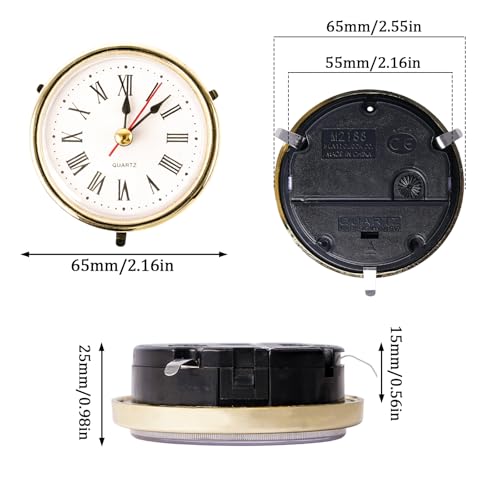 65mm Quartz Clock Insert with Roman Numerals - DIY Wall Clock Part