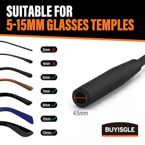 Glasses Holder Strap - 3Pcs Adjustable Sunglasses Straps Cords for Men Women - Eyeglasses Holders Around Neck - Eyewear String Lanyard Retainer - 14in Black