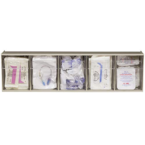 Akro-Mils TiltView 5-Drawer Plastic Cabinet with Tilt-Out Bins, Stone
