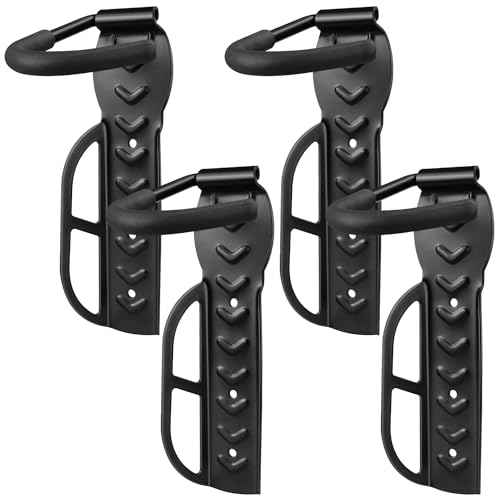 DkOvn 4 Pack Bike Rack Garage Wall Mount, Wall Mount Bike Rack with Screws, Heavy Duty Steel Vertical Bike Hook Holds Up to 66lb for Indoor Storage
