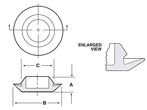 1/2-Inch Black Sheet Metal Snap-In Hole Plugs - 100 Pieces, Top Secret PDR