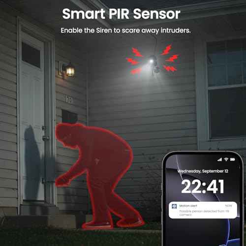 Solar Camera Outdoor Wireless-2K Battery Powered Outside Cameras for Home Security with PIR Motion Detection, Siren Alarm, 2-Way Talk, SD Card&Optional Cloud Storage, Work with Alexa, Y8 1P