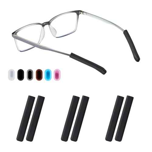 Glasses Ear Cushion, Non Slip Soft Silicone Eyeglass Ear Cushions, Anti-Slip Comfort Eyeglasses Temple Tips Sleeve Retainer