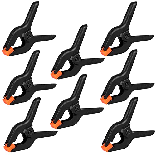 Romeda 12 Pack Plastic Spring Clamps 3.5 Inch Heavy Duty Clips for Crafts, Photography & DIY