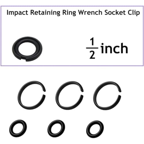 ¡¼5-Pack Impact Retaining Ring Clip Kit¡½ 1/2" & 3/8" O-Ring Set for Milwaukee Electric/Pneumatic Impact Wrenches | Heat-Treated Steel + Anvil Tool | Compatible with M18, M12 Fuel, Air Tools