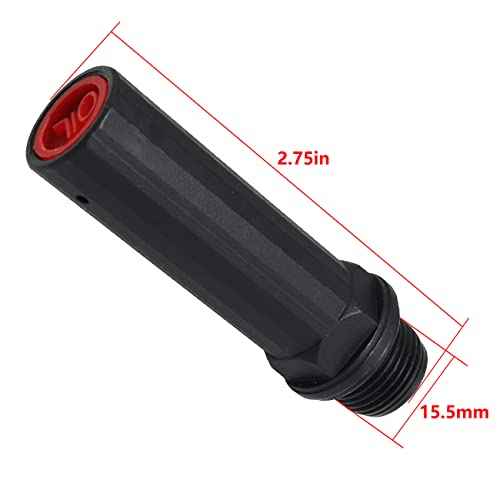 Air Compressor Breathing Valve FMHXG 5PCS 15.5mm / 0.6Inch Black Plastic Air Compressor Breather Rod, Engineering Breathing Nozzle Valve Vent Cap, Air Compressor Pump Accessories
