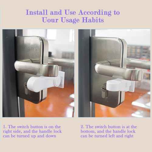 Child Proof Door Lever Locks (6 Pack) Baby Proofing Door Handle Locks with Adhesives, No Drilling Child Safety Door Locks for Protecting Kids and Toddler