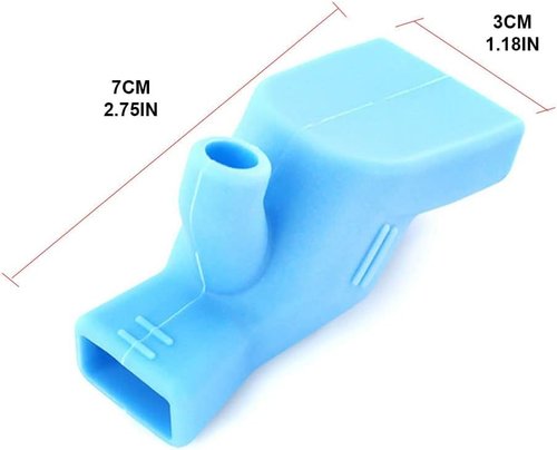 1Pc Blue Food Grade Silicone Faucet Extender Water Tap Extension High Elastic Sink Washing Device Kitchen Bathroom Mouthwash Cup Guide Sink Water Tap Extension Easy Installation,Bathroom Safety