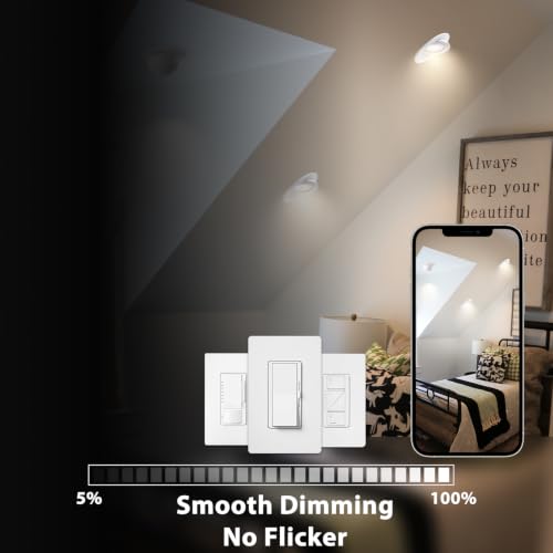 Zouzai 4 Inch Gimbal LED Recessed Lights - 5 CCT, 10W, 980LM, White, 6 Pack