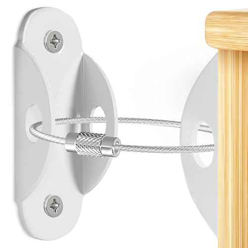 Furniture Anchors for Baby Proofing (10 Pack) Anti Tip Furniture Anchors Securing 400lbs,Wall Anchor Earthquake Straps Prevent Baby Pet from Falling Furniture Dresser & Bookshelf, White