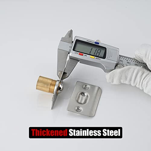 JQK Brushed Satin Stainless Steel Closet Door Ball Catch Hardware 2 Pack - Adjustable