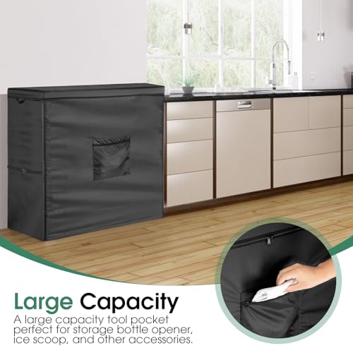 Deep Freezer Cover 7 Cu Ft, Waterproof Chest Freezer Cover with Zipper, Frigidaire Compatible