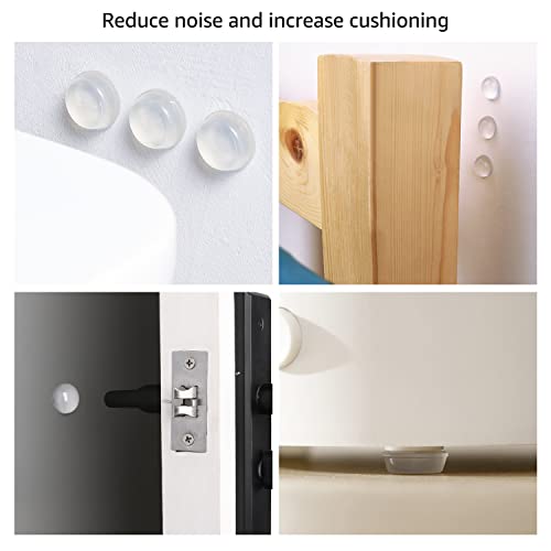 Clear Self-Adhesive Rubber Bumpers for Cabinets & Drawers, 300 Pcs