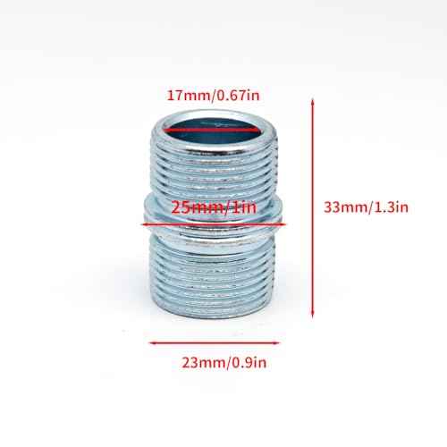 Surf turtle Metal Rack Connector 4pcs 1Inch/ 25.4mm Diameter Connectors for Coarse Thread 0.047"/1.2mm Thick wire shelving poles,Post Extension Kit for Wire Storage Shelves Metal Rack