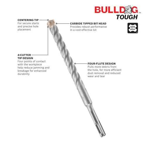 Bosch HC4C2083-1/2 in. x 6 in. x 8 in. SDS-Plus¢ç Bulldog¢â Tough Rotary Hammer Bit