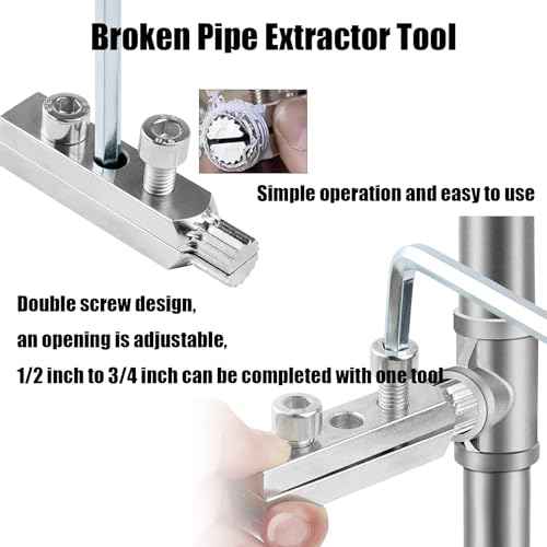Broken Pipe Extractor Tool, Broken Faucet Removal Tool, Broken Faucet Extractor, Pipe Extractor, Tap Extractor, Faucet Removal Tool, Pipe Extractor Set, For Damaged Faucet Water Pipe Remover (1 set)