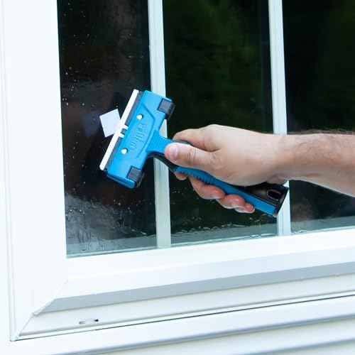 Unger 12¡± Professional All-Purpose Scraper Replacement Blades, 10 Pack, Dual-Sided Adhesive Cleaning Supplies for Windows, Glass, Floors, Paint, Stickers, Gum Removal