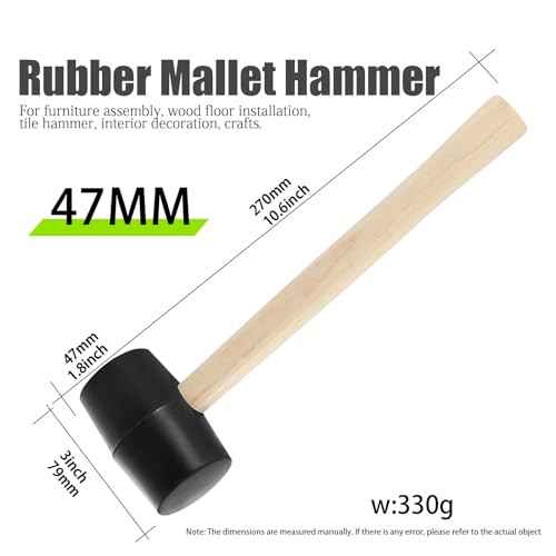 2 PCS Rubber Hammer with 2 Soft Rubber Head,8 Oz & 25mm Multi-function Double Head Mounting Hammer,Suitable For Crafts, Woodworking, Flooring, Camping and Other Industries