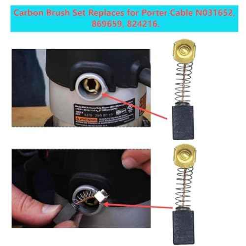 4 pack N031652 Replaces Routers Brush Pair N031652, 869659, 824216 Fits Porter Cable 6302 6902 690LR 691 6912 694917
