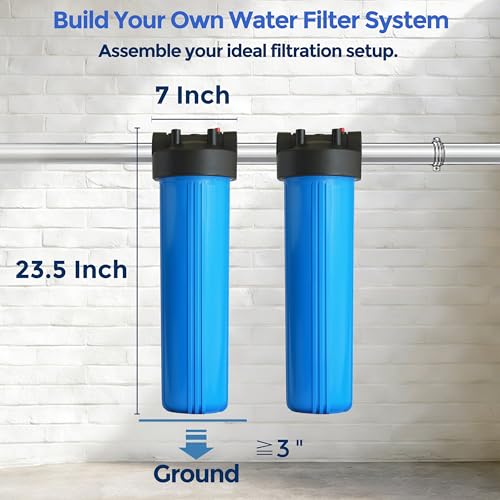 AquaWeaver 20x4.5 Inch Whole House Water Filter Housing - Sediment & More