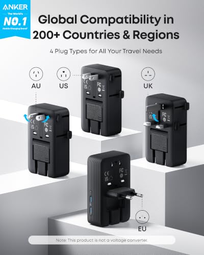 Anker Nano 20W Travel Charger Black - Compact Universal USB-C & USB-A Adapter