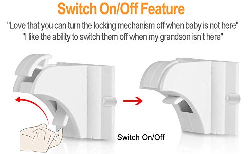 Vmaisi 20 Pack Magnetic Child Safety Cabinet Locks with 2 Keys - Invisible, Easy Install