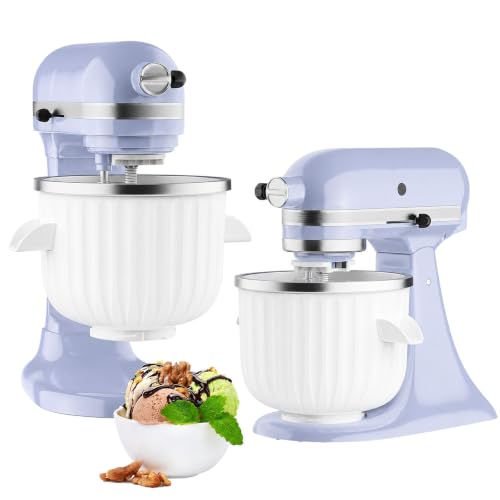 GVODE Ice Cream Maker Attachment for KitchenAid Stand Mixers - Stripes