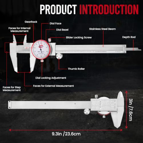 SAE Dial Caliper 0-6" Precision Measuring Tool