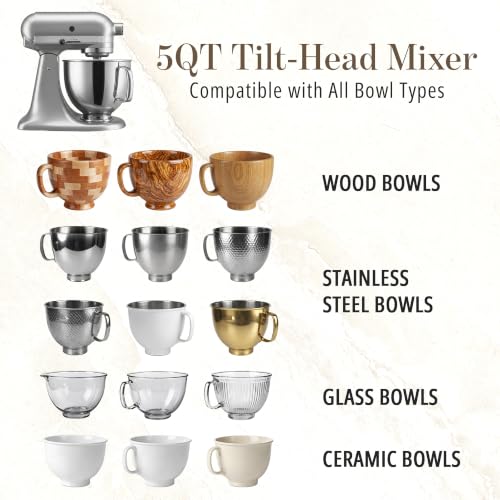 MIXAID 5 Qt Tilt-Head Silicone Bowl Liners 3-Piece Set with Lids (Red/White/Black) for KitchenAid