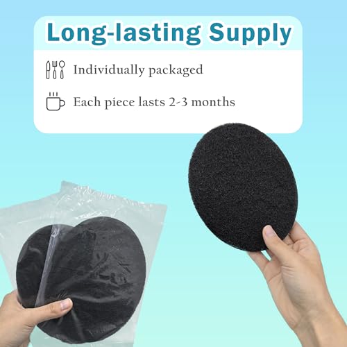 NewKe 6 Pack Natural Charcoal Filter Refills for Chef'n EcoCrock – Oval Odor Filters