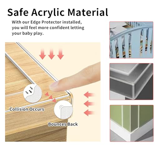 1.57in x 9.84FT Clear Corner Protector Strip Baby Safety Edges Guard
