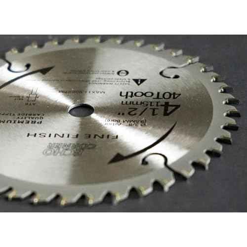 4-1/2 Inch Ultra-Thin Fine Finish Wood Cutting Circular Saw Blades, 3/8 Inch Arbor, 40-Tooth, 2-Pack