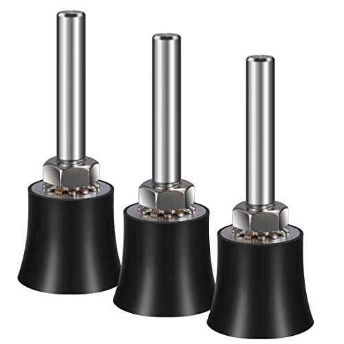 3-Pack Disc Pad Holder Shank - 1", for Polishing, Sanding, Surface Preparation, 1/4" Shank
