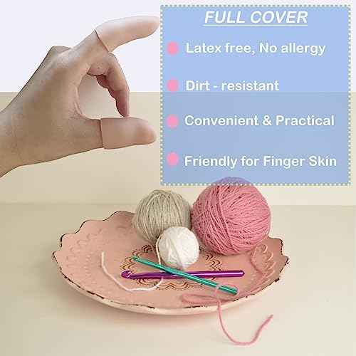 10Pcs Gel Finger Cots Medium, Finger Protector Support NEW MATERIAL Finger Sleeves Great for Trigger, Hand Eczema, Cracking, Arthritis and More