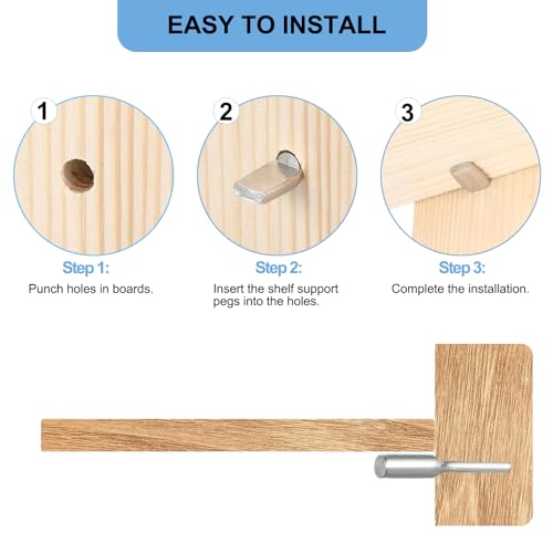 Viemior 104PCS Metal Shelf Pins & Supports for Kitchen Cabinets