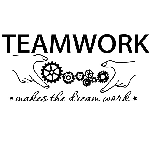 Teamwork Makes The Dream Work Motivational Quote Office School Classroom Cubicle and Bedroom Inspirational Wall Art Decal Stickers Decor