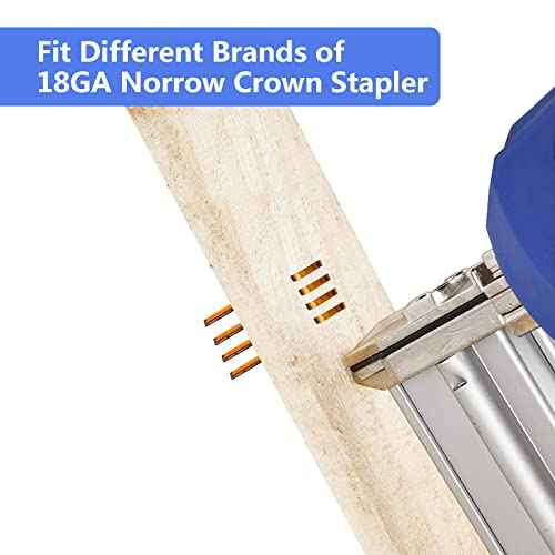18 Gauge 1/4" Narrow Crown Staples, 1-Inch, Galvanized Project Pack for 18 GA Pneumatic or Electric Stapler or Staple Gun (1000)