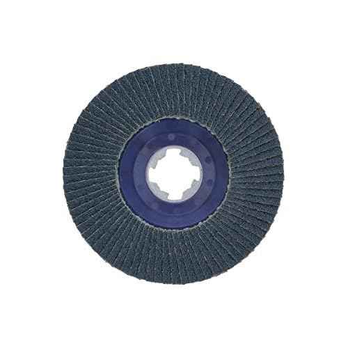 BOSCH FDX2750080 1-Piece 5 In. X-LOCK Flap Disc 80 Grit Compatible with 7/8 In. Arbor Type 27 for Applications in Metal Blending and Grinding