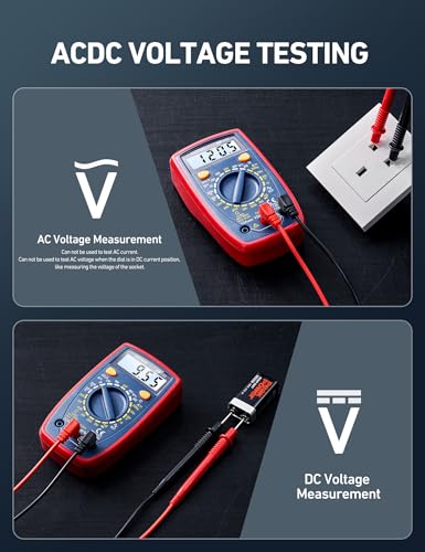 AstroAI Blue Digital Multimeter Tester 2000 Counts Volt Amp Ohm Meter